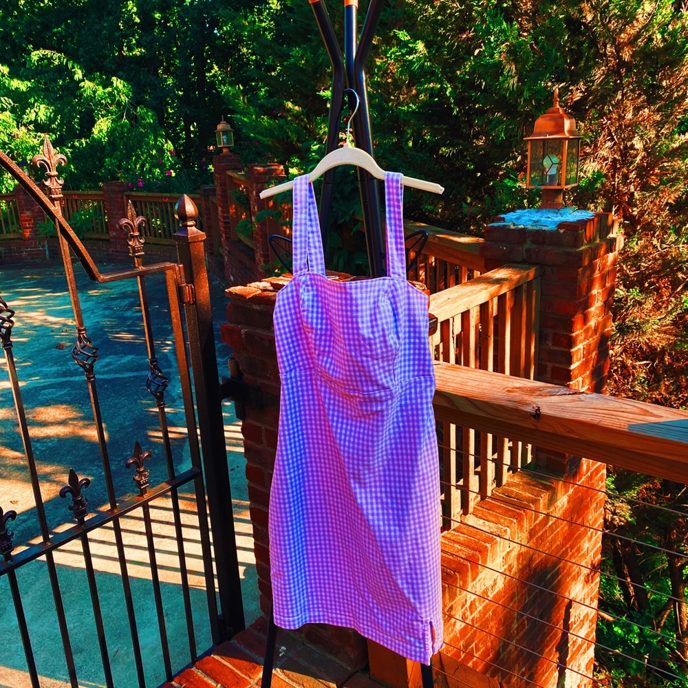 lavender gingham hollister co mini dress 🌊